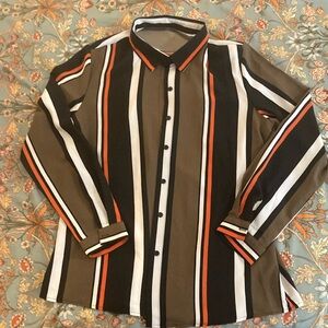 Funky Striped Button Down
